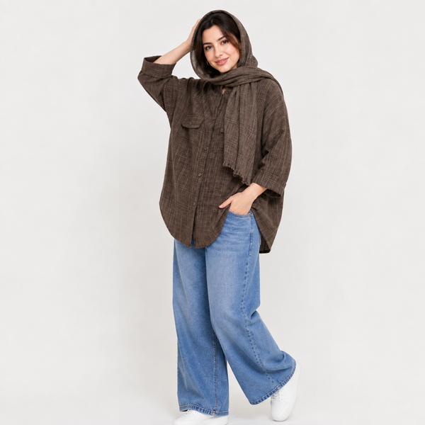 شومیز زنانه یقه ایستاده کد 395