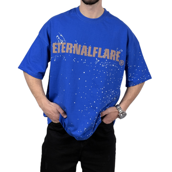 تیشرت آستین کوتاه مردانه آبی دونخ مدل ETERNALFLARE