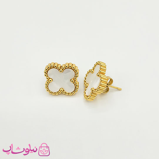 خرید  گوشواره میخی زنانه ونکلیف سفید 