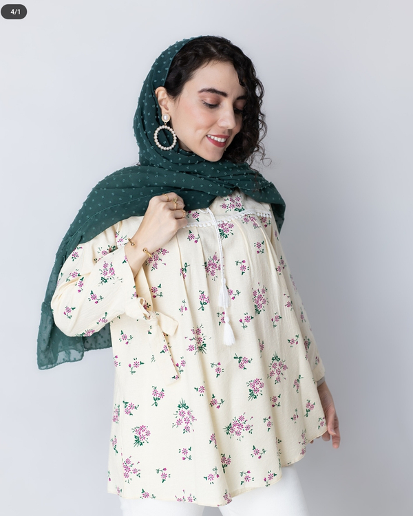 تونیک زنانه گلدار میخک کد 272