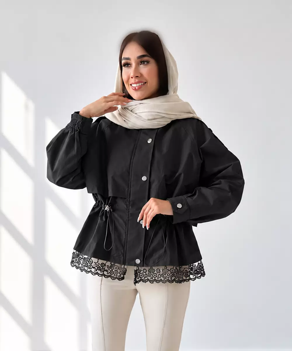 خرید  ترنچ کت بارونی آستردار زنانه ردا 