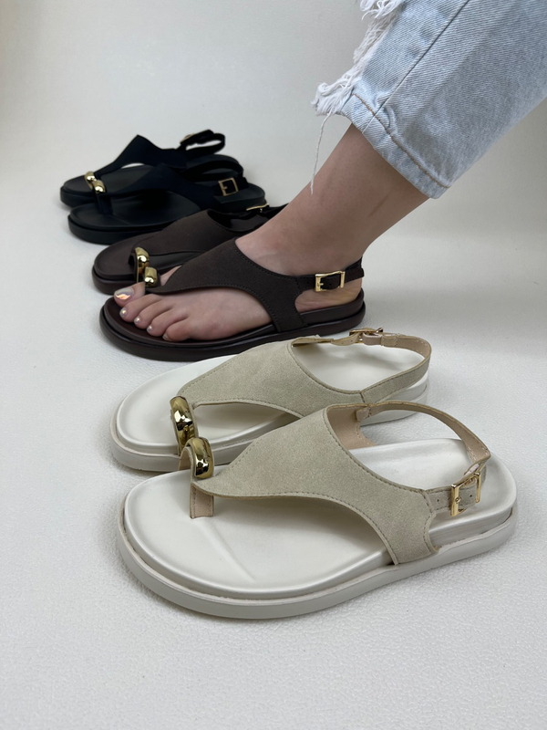 صندل زنانه انگشتی زارا رویه دار پشت کمربندی ZARA کد 1526