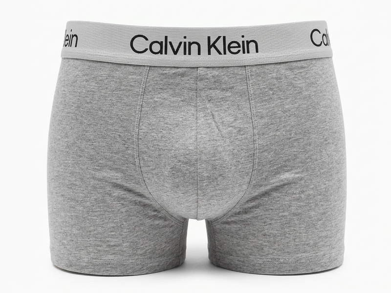 خرید شورت مردانه نیمپا کلوین کلاین (Calvin Klein) رنگ طوسی ملانژ – پک ۳ عددی سایز بزرگ 2XL و 3XL