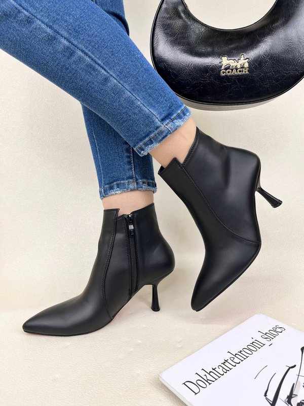 نیم بوت پاشنه دار زنانه کلاسیک زارا ZARA کد 1753 دختر طهرونی