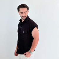 وست جین مشکی مدل جیبدار