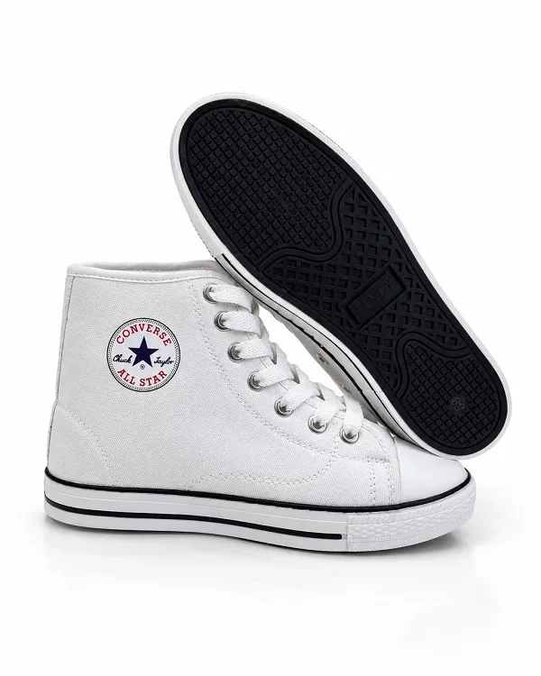 کفش کتونی ال استار ساق دار مدل کلاسیک سفید | کانورس All Star