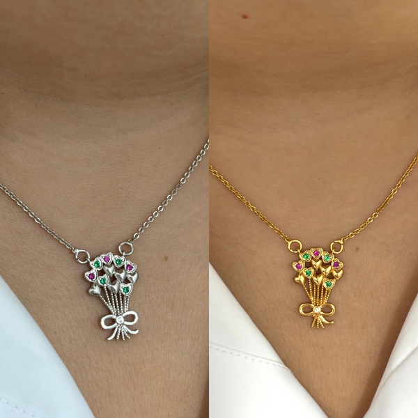 خرید گردنبند طلایی استیل طرح بادکنک آرزوها