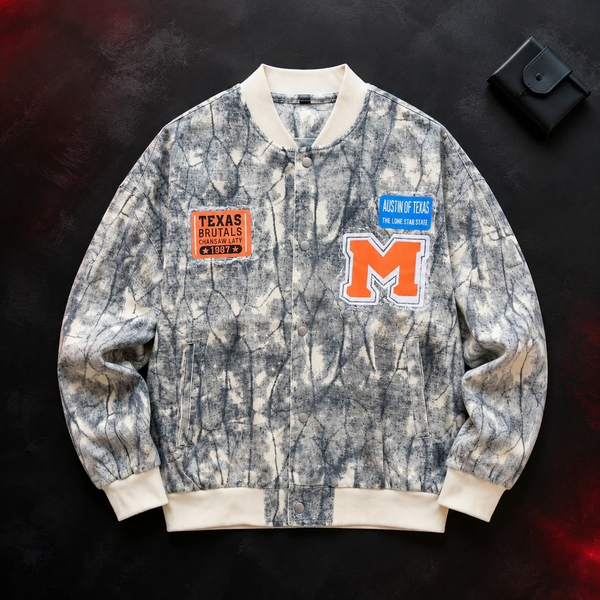 کاپشن بیسبالی جین لش (Varsity) طرح سنگ مرمر/اسیدواش | طرح شیک جدید | کاپشن بیسبالی جین لش (Varsity) طرح سنگ مرمر/اسیدواش | طرح شیک جدید کد ۲۵۹۰۹ کد 8841