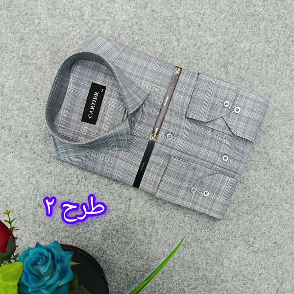 پیراهن مردانه طرحدار استین بلند سایز M تا 2XL | پیراهن کلاسیک مردانه طرحدار در 5 طرح | پیراهن مردانه رسمی طرحدار BB1