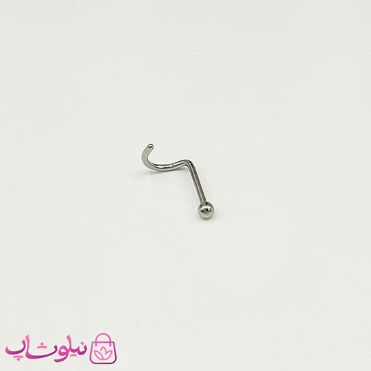 خرید پیرسینگ بینی دایره بدون نگین نقره ای