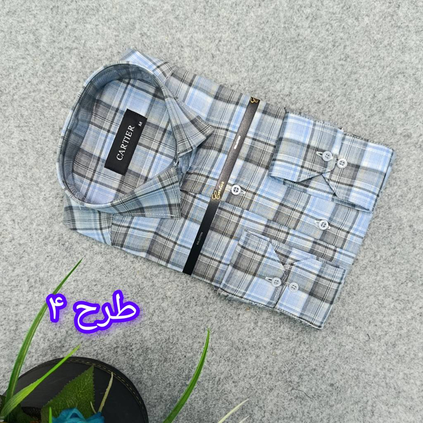 پیراهن مردانه چهارخونه استین بلند سایز M تا 2XL | پیراهن کلاسیک مردانه چهارخانه در 6 طرح | پیراهن مردانه رسمی چهارخونه AA6