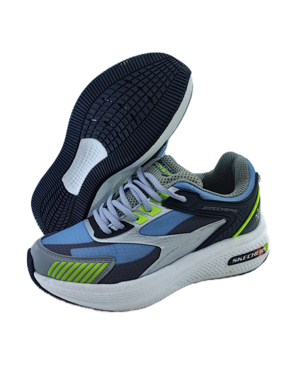 کفش اسپرت و روزمره مردانه برند اسکچرز Skechers مدل مانستر مشکی سبز طوسی