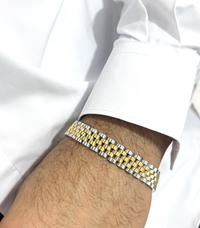 دستبند رولکس استیل پهن کد۶۲۴