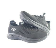کفش اسپرت و روزمره زنانه و پسرانه برند اسکچرز Skechers مدل بافتی بندی مشکی کد 236