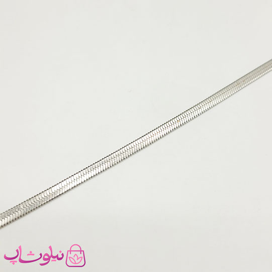 زنجیر زنانه استیل مدل ماری رنگ نقره ای 4 میل کد 139