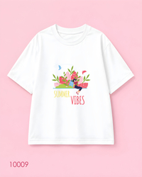 خرید تیشرت اورسایز طرح Summer Vibes دختر و طبیعت