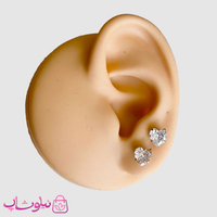 خرید  پیرسینگ گوش مدل قلب نگین سفید 