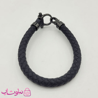 دستبند امگا رابر مشکی قفل مشکی مردانه زنانه کیفیت مستر کد 1400