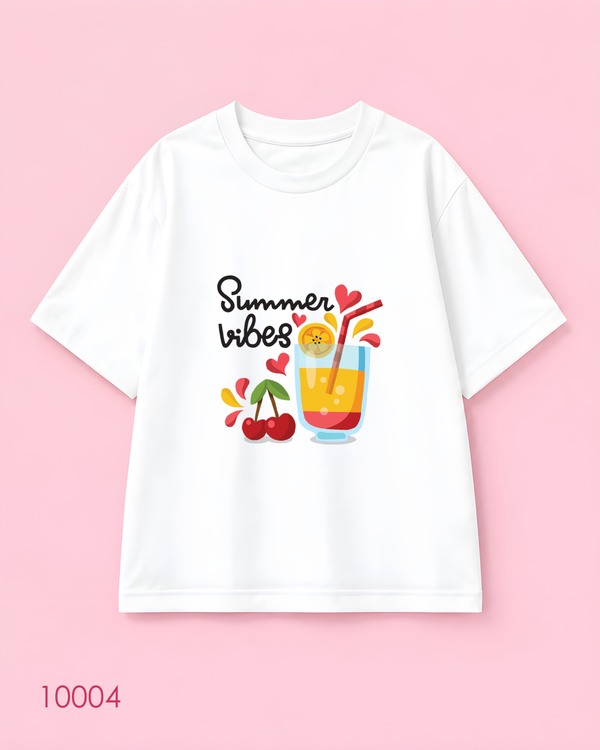 خرید  تیشرت اورسایز طرح Summer Vibes 