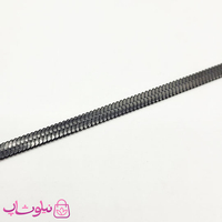 زنجیر مردانه هرینگبون مدل مشکی استیل 60 سانت 5 میل کد 220