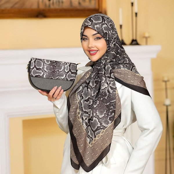 خرید ست کیف و روسری مدل سیمین طرح لویدور 