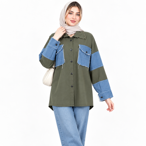 کت زنانه کتان و جین اسپرت
