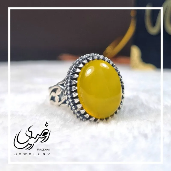 خرید انگشتر نقره زنانه طرح ریما با نگین شرف الشمس 