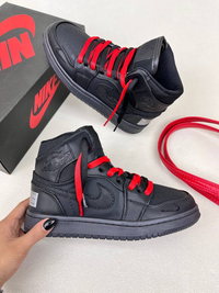 کتونی ساقدار زنانه نایکی جردن وان نیو بلک 1 NIKE AIR JORDAN کد 912 دختر طهرونی
