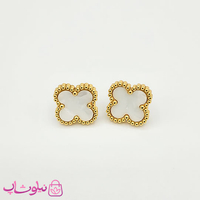 گوشواره میخی زنانه ونکلیف سفید کد 89