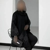 خرید کت مجلسی زنانه مدل آرزو جنس شانتون اندوزی رنگ مشکی 