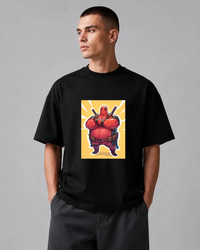 تیشرت باکسی سفید | طرح ددپول فانتزی | سبک Chonky Comic Streetwear