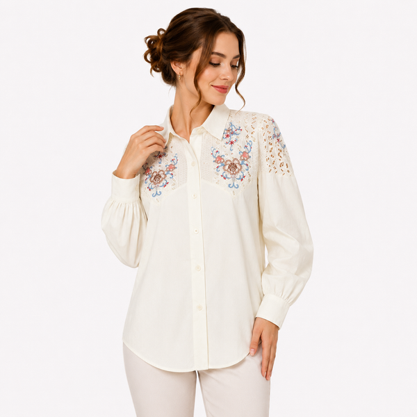شومیز زنانه گلدوزی وارداتی کد 361