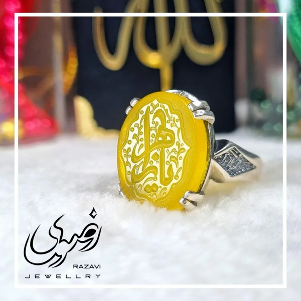 خرید انگشتر نقره مردانه طرح شرف الشمس