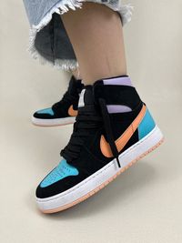کتونی ساقدار زنانه نایک جردن 1 nike jordan1 کد 912