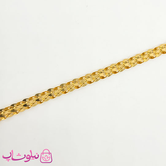 دستبند زنانه طرحدار استیل طلایی رنگ کد 961