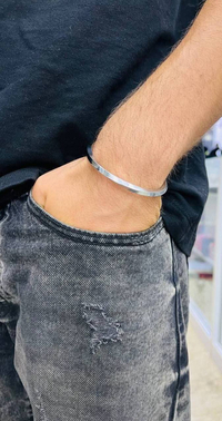 بنگل نقره ای رادیوم مدل پیچی