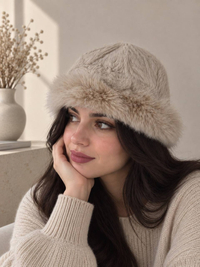 خرید کلاه دور خز 