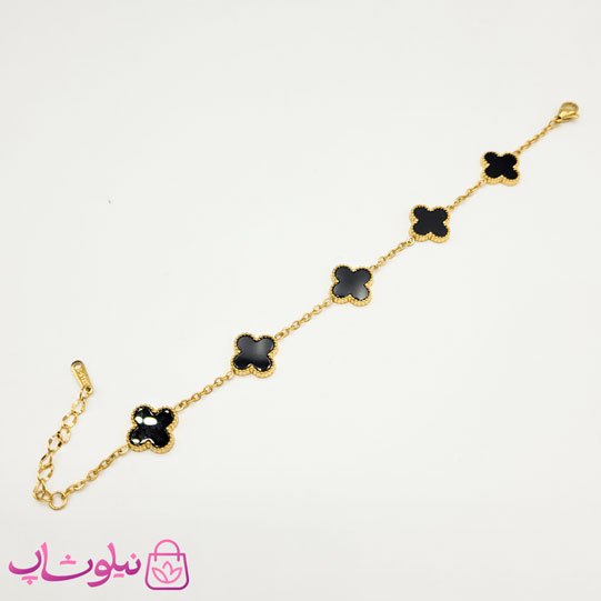 دستبند دخترانه مدل ونکلیف مشکی کد 1497
