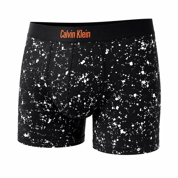 خرید شورت پادار مردانه تمام چاپ Calvin Klein مدل اسپرت لکه‌ای مشکی 