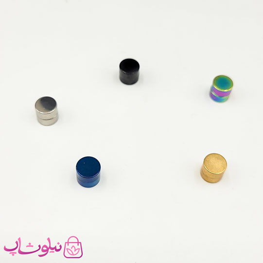 خرید  گوشواره مگنتی پسرانه مدل دایره استیل 