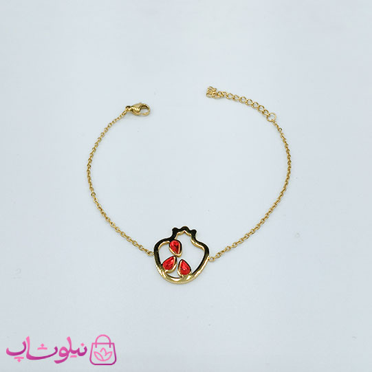 خرید دستبند زنانه استیل طرح انار شب یلدا