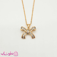 خرید  گردنبند دخترانه ژوپینگ مدل پاپیون نگیندار 
