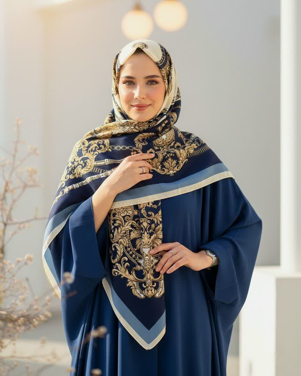 خرید روسری نخی قواره 110 سانتیمتر 