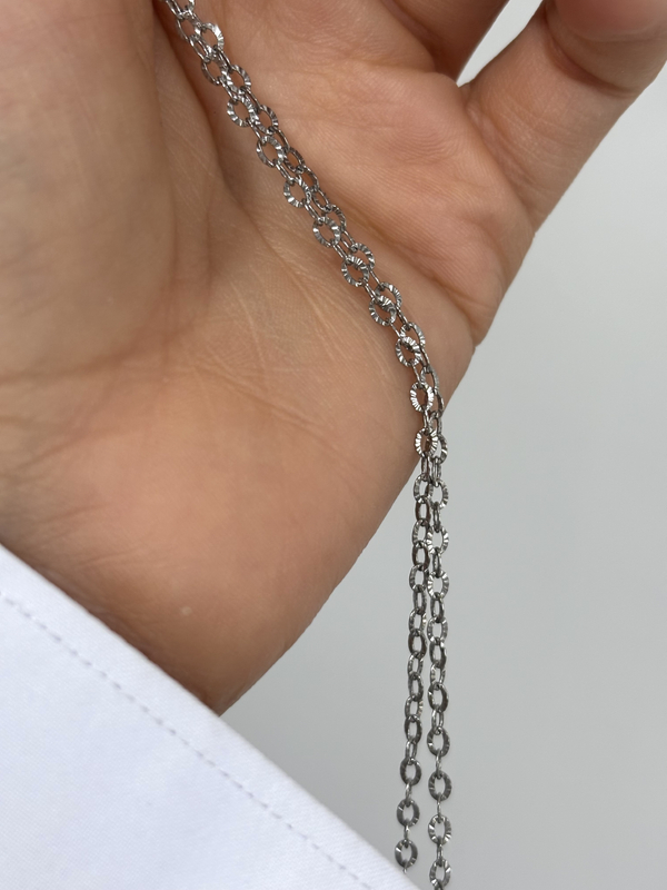 گردنبند استیل قلبی سیلور