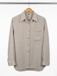شومیز راه راه زنانه لینن ۱۰۰٪ نخی | شومیز بیسیک تابستانی
