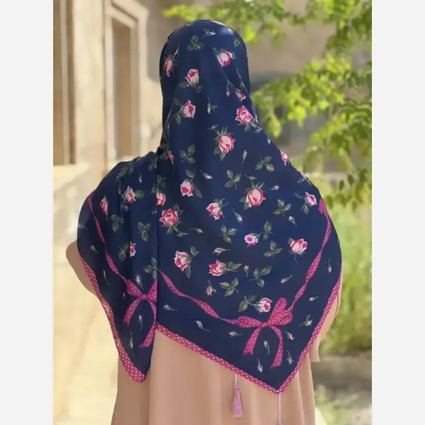 خرید روسری طرحدار پینترستی کرپنخ قواره 140 