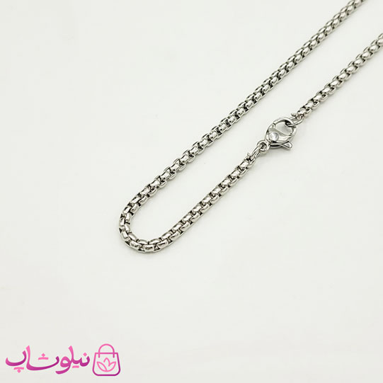گردنبند فروهر و نقشه ایران مدل نقره ای رنگ کد 240