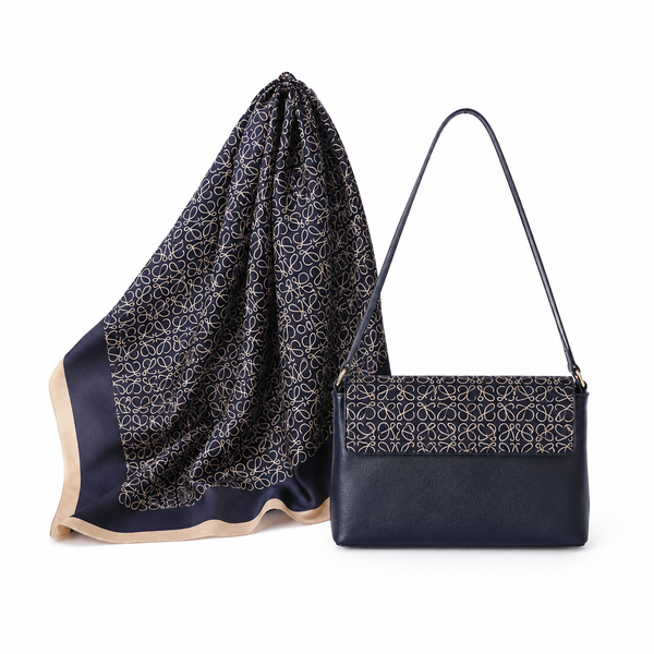 ست کیف و روسری مدل آیدا طرح Loewe  