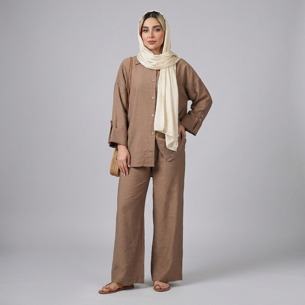 ست مانتو و شلوار زنانه جیب دار بابوس درسا کد 35