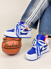 کتونی ساقدار زنانه ایر جردن 1 کینگ بلو  1 NIKE AIR JORDAN کد 912
